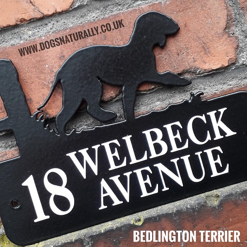 Bedlington Terrier House Sign Plate